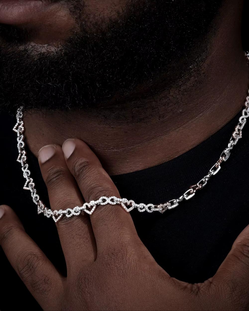 INFINITE HEARTS CHAIN IN MOISSANITE