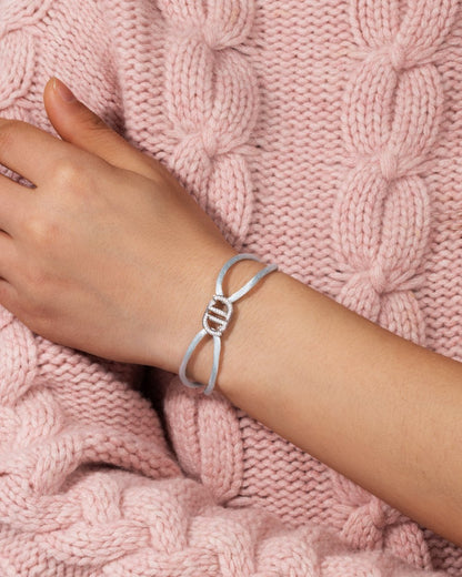 INFINITY CORD BRACELET IN MOISSANITE.