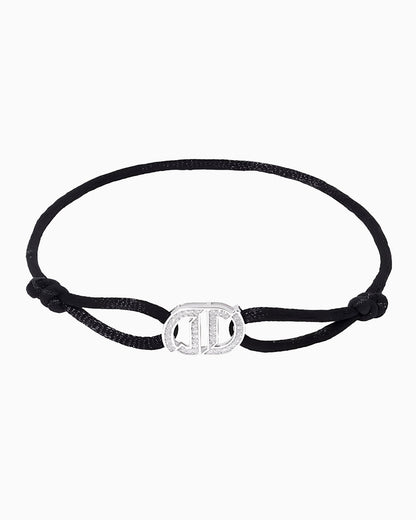 INFINITY CORD BRACELET IN MOISSANITE.