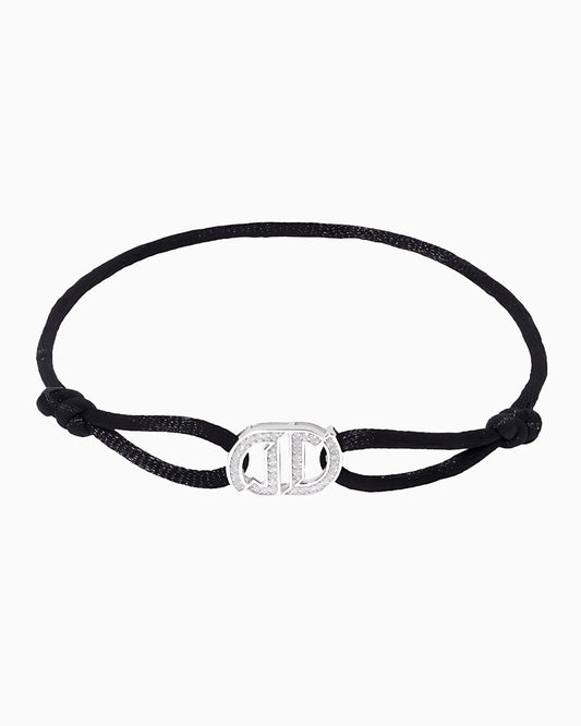 INFINITY CORD BRACELET IN MOISSANITE.