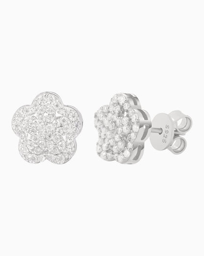 LOTUS FLOWER MOISSANITE EARRINGS.