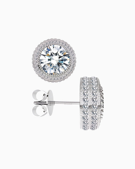 SPARKLING MOISSANITE EARRINGS.