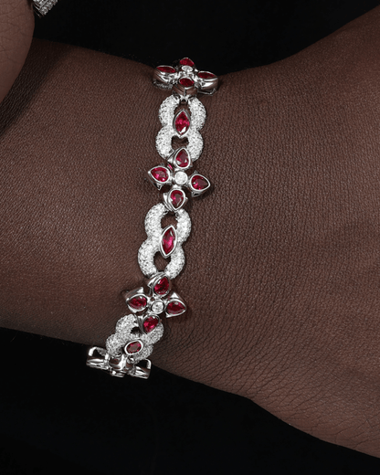 MOISSANITE RUBY BRACELET.