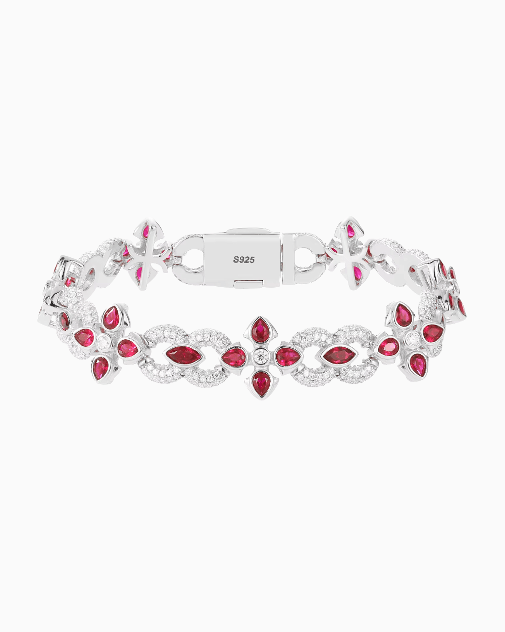 MOISSANITE RUBY BRACELET.