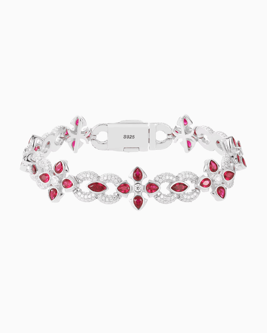 MOISSANITE RUBY BRACELET.