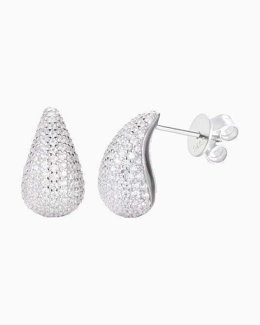MOISSANITE DROP SHAPED EARRINGS.