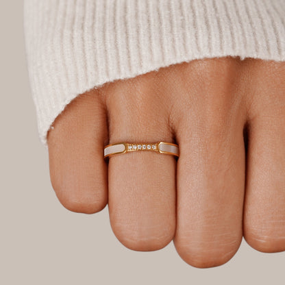 Unit - Pearl and Crystal Ring