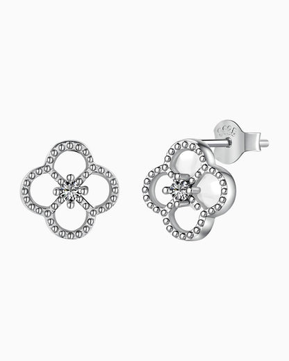 CLOVER PEARL EARRINGS.