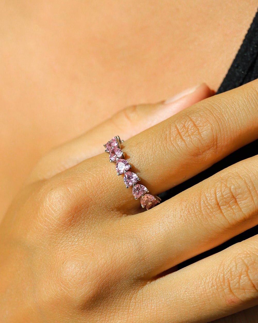 PINK HEART-SHAPED BANDS.
