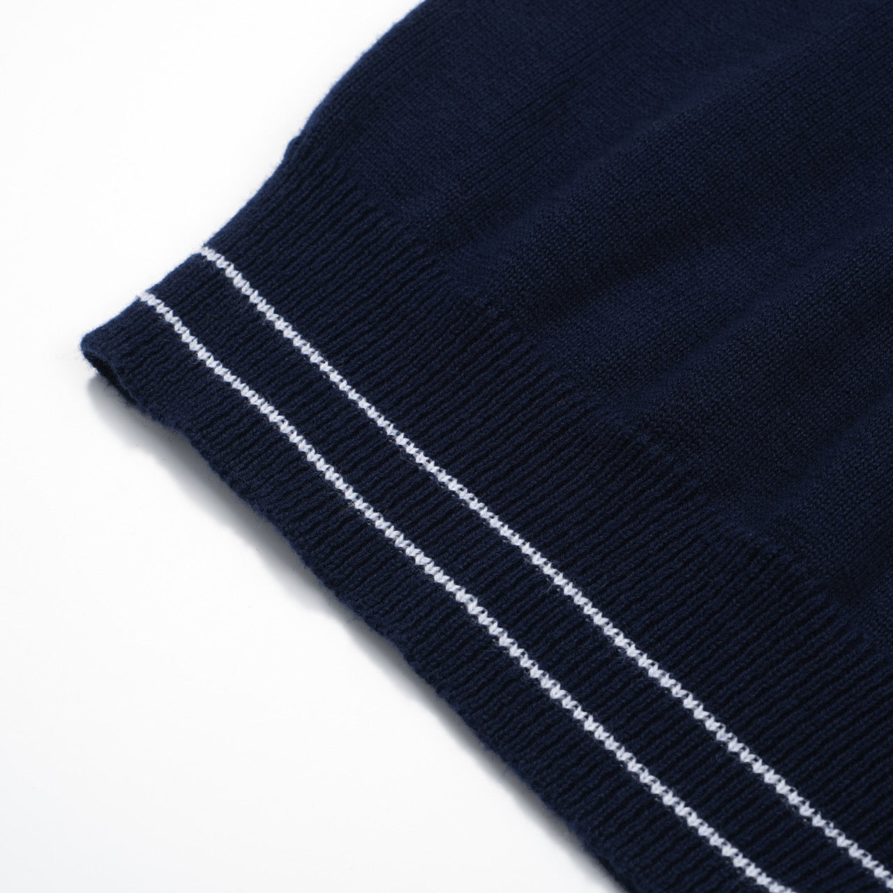 1960s Mod Zip-Up Jacket for Men – Navy with White Trim