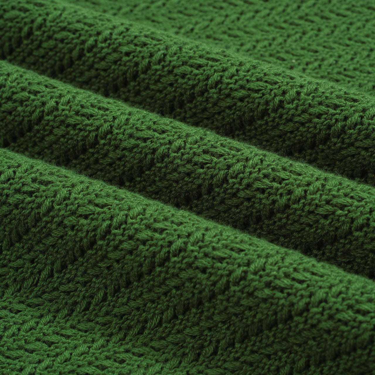 1960s Men's Open Collar Polo – Green with Cream Finishes