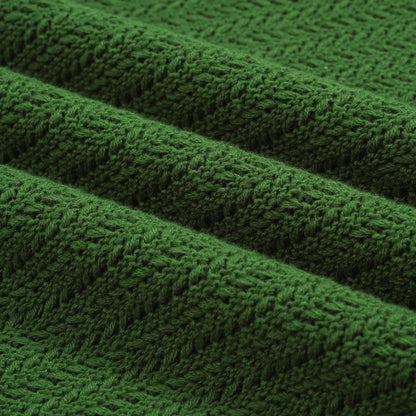 1960s Men's Open Collar Polo – Green with Cream Finishes