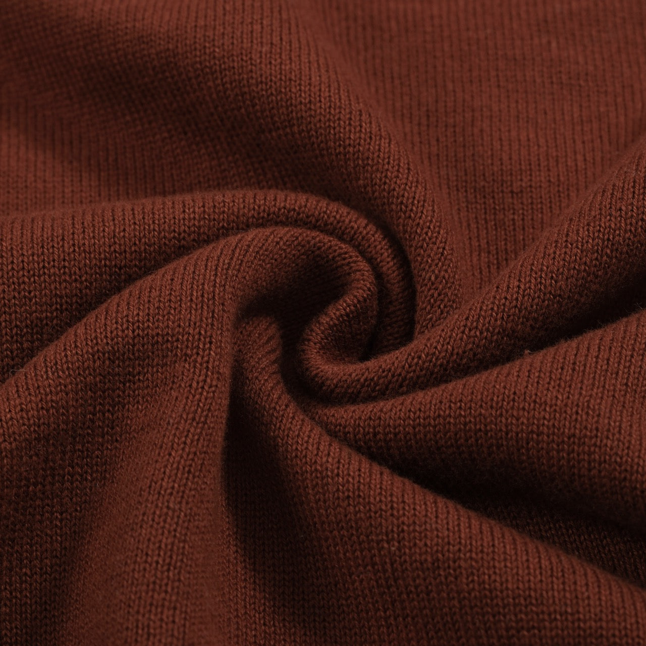 Retro Brown Knitted Polo for Men from the 70s – Striped V-Neck Sunset Colour