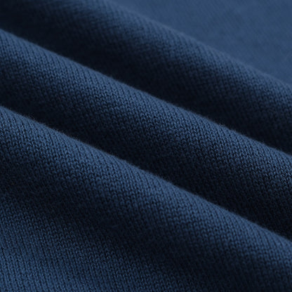 1970s Men's Colourblock Knit T-shirt – Blue Striped Round Neck