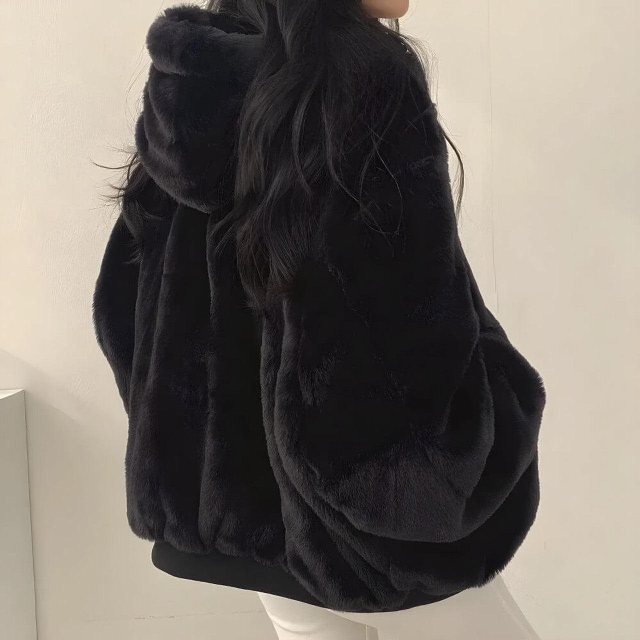 Reversible Teddy Wool Hooded Jacket