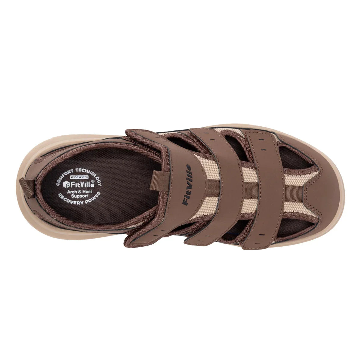 Men's Brown Breathable Sandals Comfortable Rubber Sole