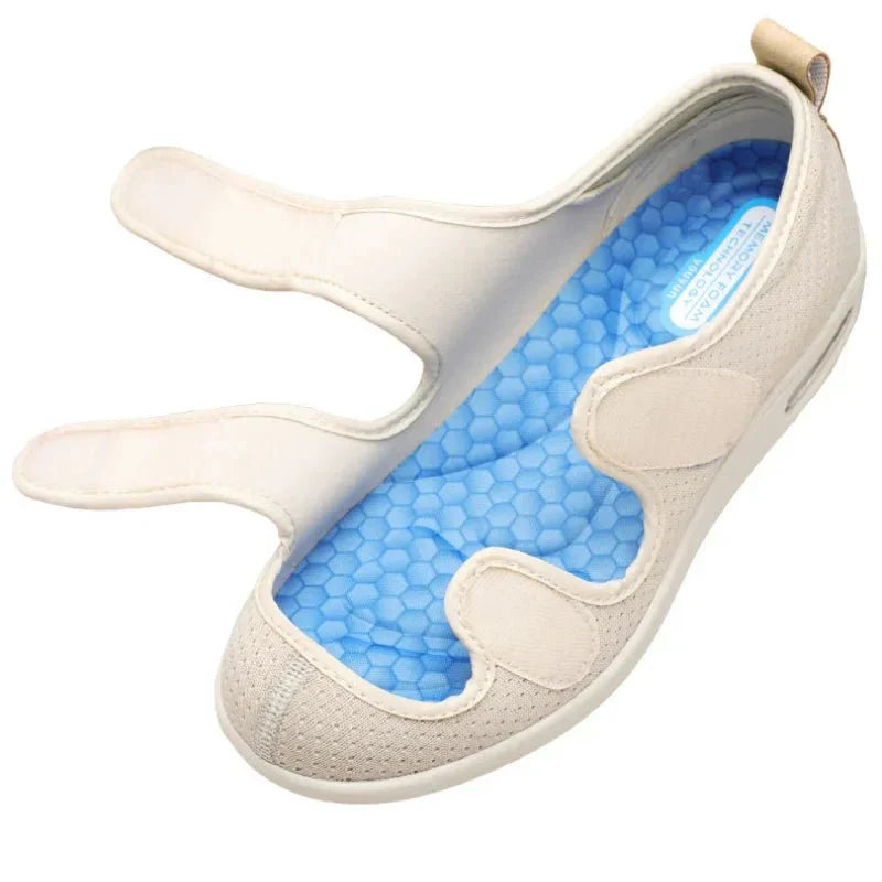 Unisex Beige Breathable Summer Sandals with Comfort Velcro