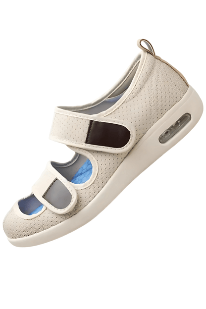 Unisex Beige Breathable Summer Sandals with Comfort Velcro