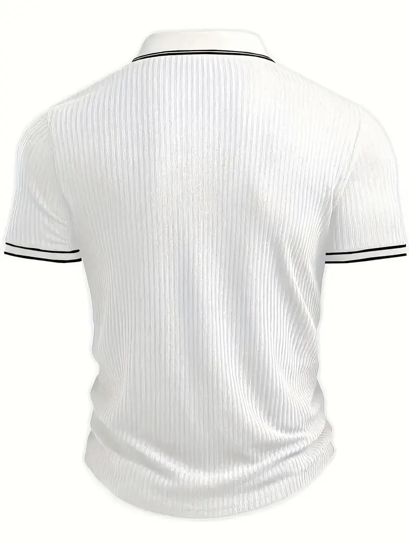 Silvan | Ribbed Knit Polo Shirt
