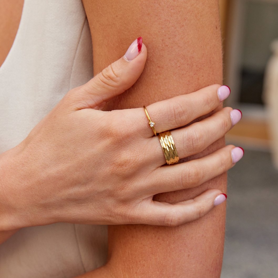 Love - Heart Shaped Crystal Ring