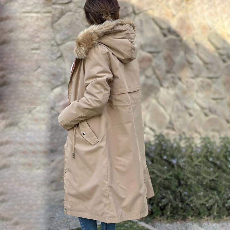 Fionna – Women's Winter Jacket with Hood and Soft Faux Fur Collar