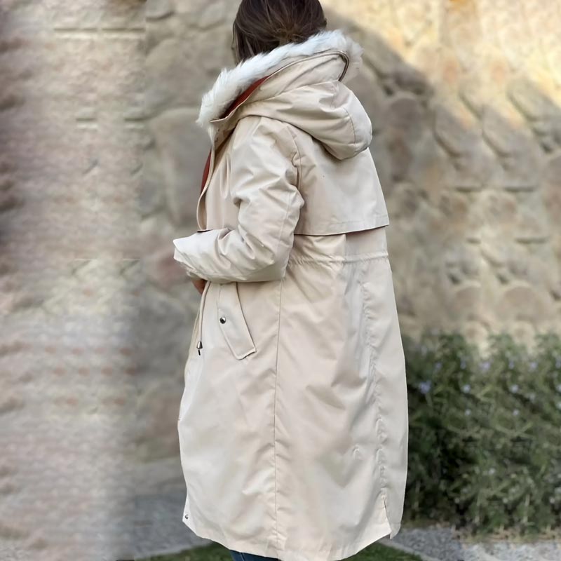 Fionna – Women's Winter Jacket with Hood and Soft Faux Fur Collar