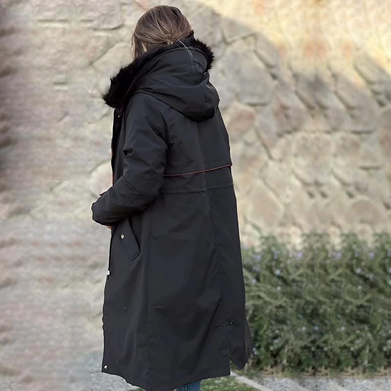 Fionna – Women's Winter Jacket with Hood and Soft Faux Fur Collar