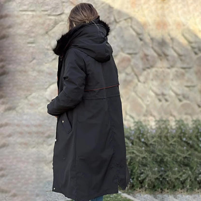 Fionna – Women's Winter Jacket with Hood and Soft Faux Fur Collar