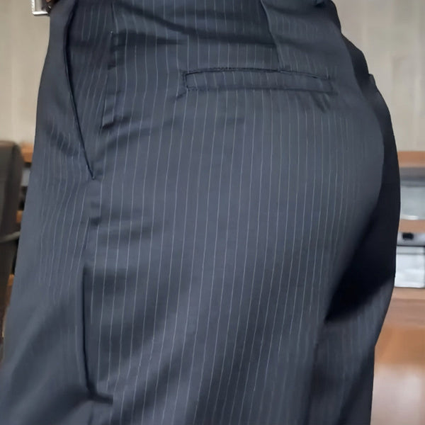 Caprice - Elegant Striped Suit Trousers