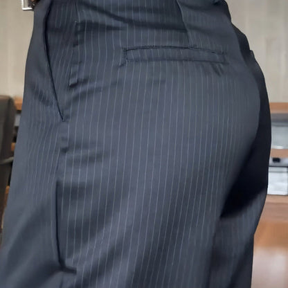 Caprice - Elegant Striped Suit Trousers