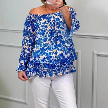 Lucinda | Off-the-Shoulder Draped Blouse