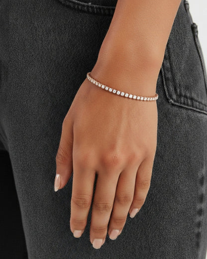 TENNISBOY BRACELET - 3MM OR ROSE