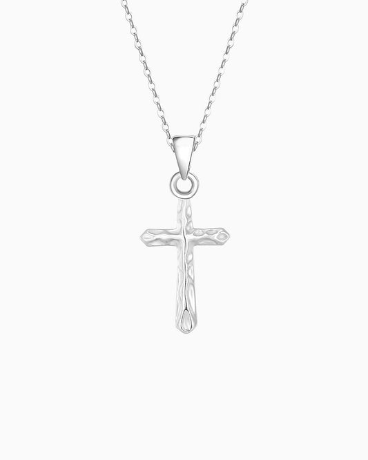 WELDED CROSS PENDANT.