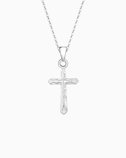 WELDED CROSS PENDANT.